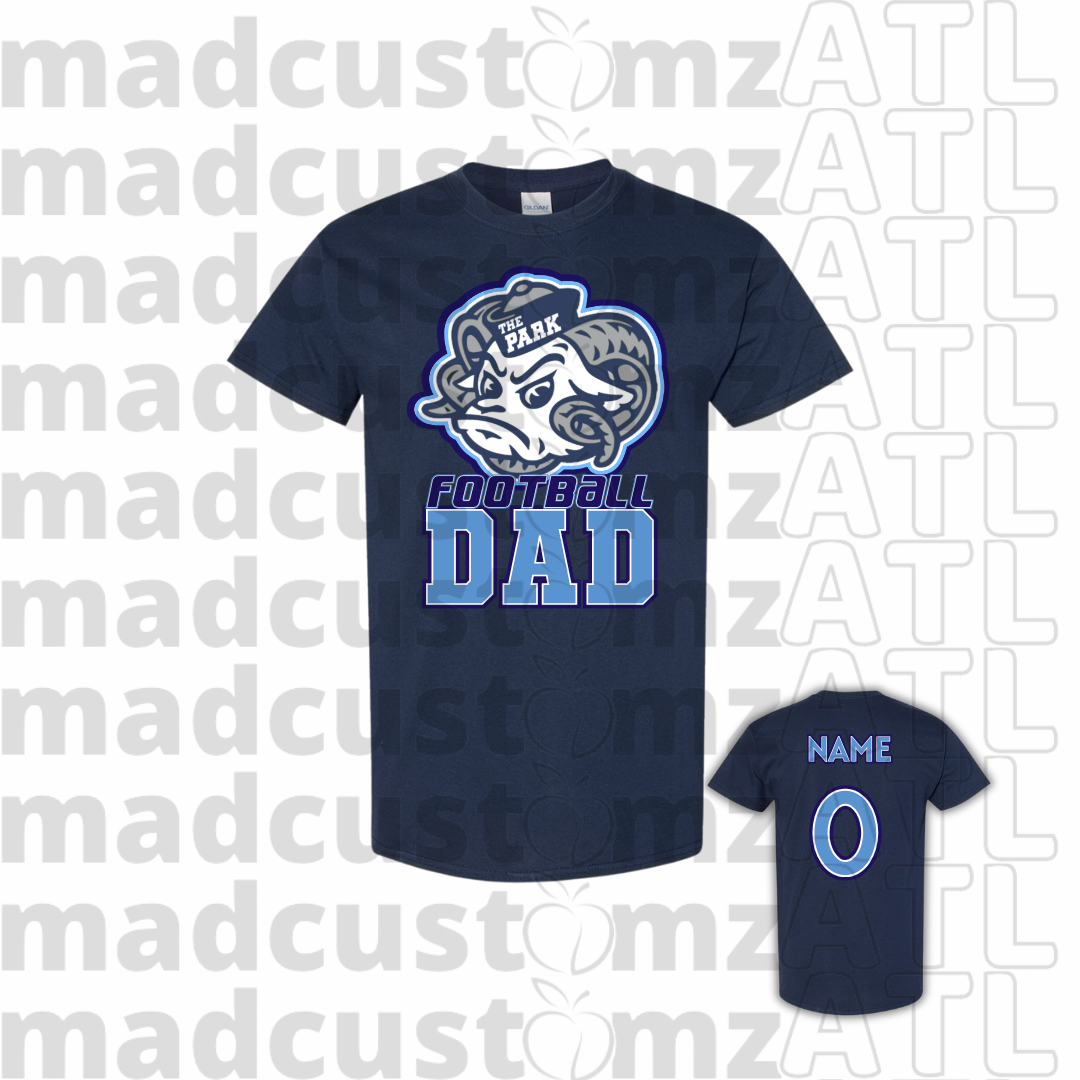 CP Rams Football Dad Team Gear-Navy