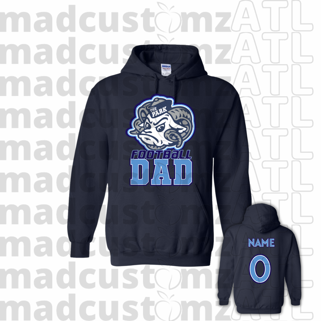 CP Rams Football Dad Team Gear-Navy