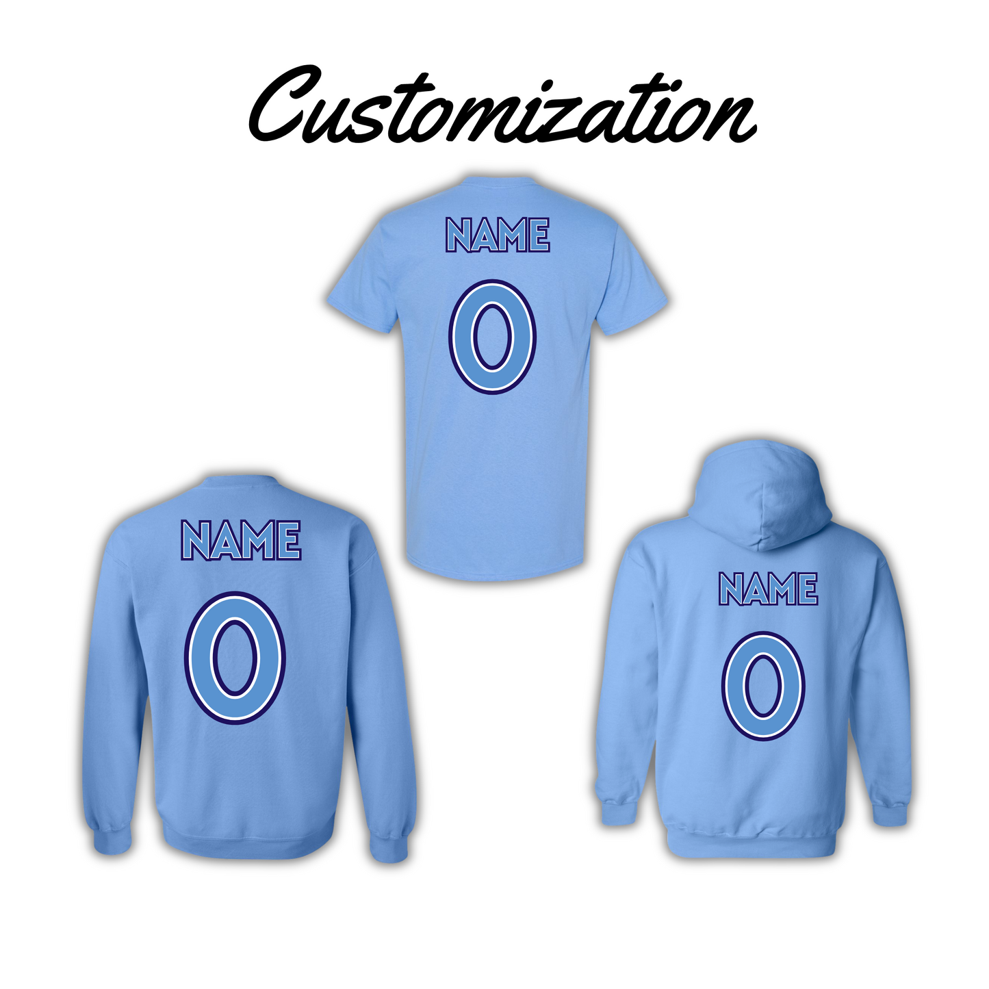 CP Rams Football Team Gear-Carolina Blue