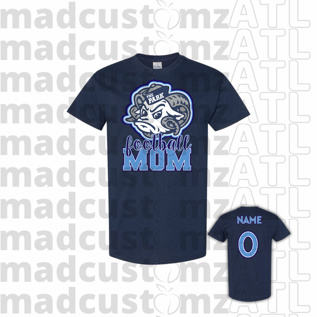 CP Rams Football Mom Team Gear-Navy