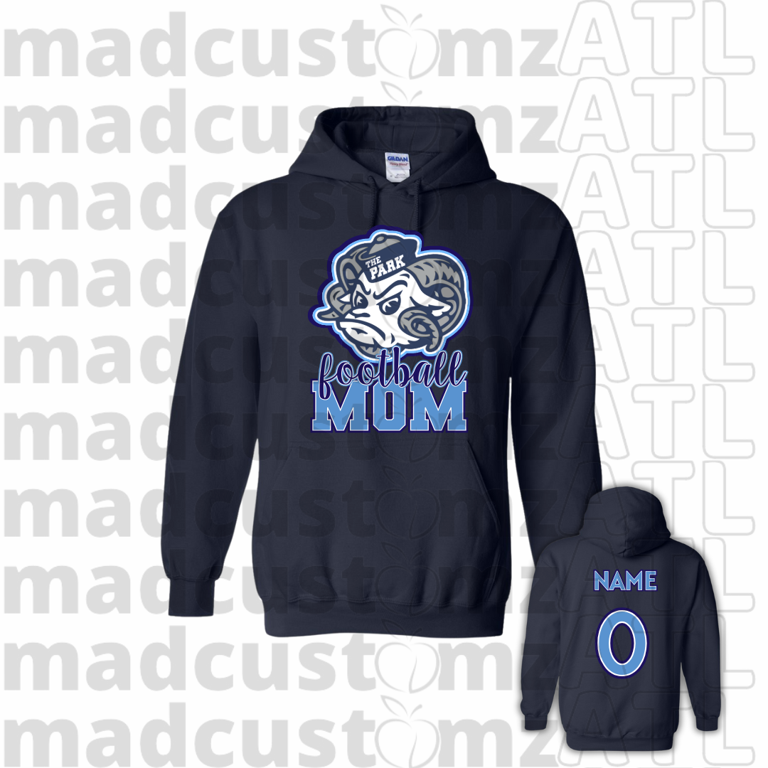 CP Rams Football Mom Team Gear-Navy