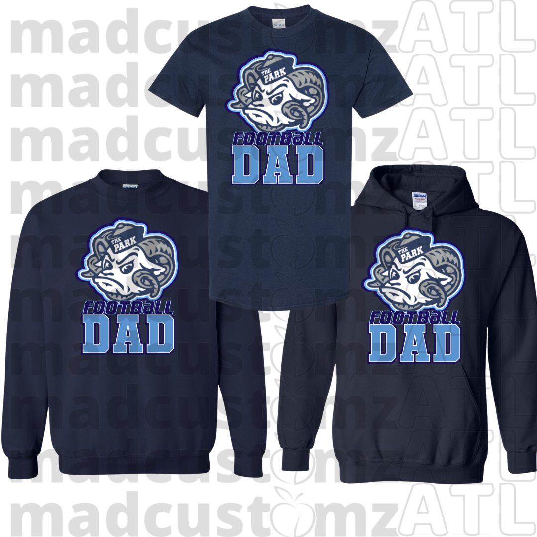 CP Rams Football Dad Team Gear-Navy