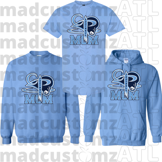 CP Football Mom Team Gear-Carolina Blue