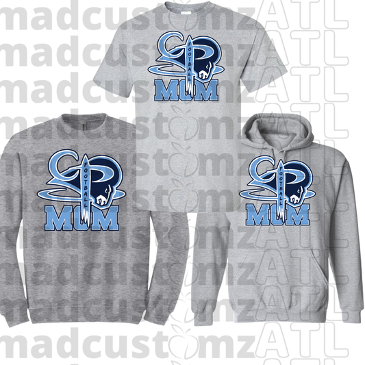 CP Football Mom Team Gear-Grey