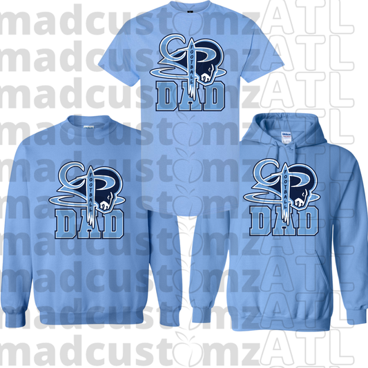 CP Football Dad Team Gear-Carolina Blue