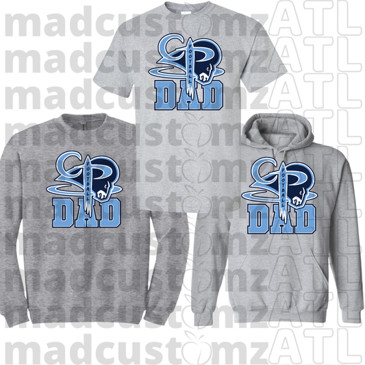 CP Football Dad Team Gear-Grey