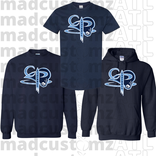CP Rams Football Team Gear-Navy
