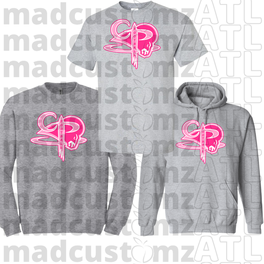 CP2 Lady Rams Football Team Gear-Grey