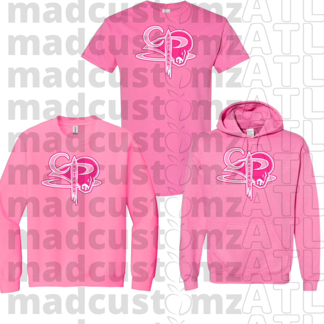 CP2 Lady Rams Football Team Gear-Pink