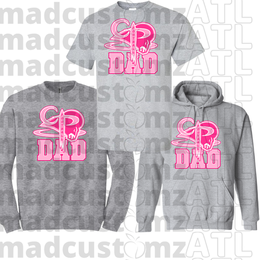 CP2 Lady Rams Dad Football Team Gear-Grey