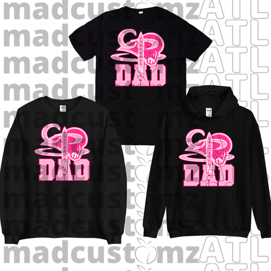 CP2 Lady Rams Dad Football Team Gear-Black
