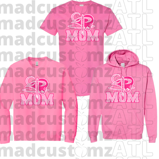 CP2 Lady Rams Mom Football Team Gear-Pink