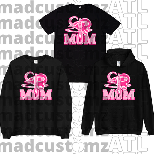 CP2 Lady Rams Mom Football Team Gear-Black
